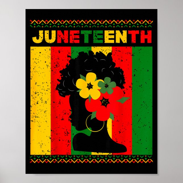 Affiche Les femmes noires fierté juneteenth femmes histoir (Devant)