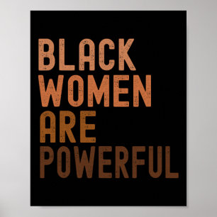 Affiche Les femmes noires sont des femmes puissantes du Mo