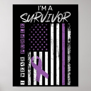 Affiche Les femmes portent le cancer pancréatique pourpre