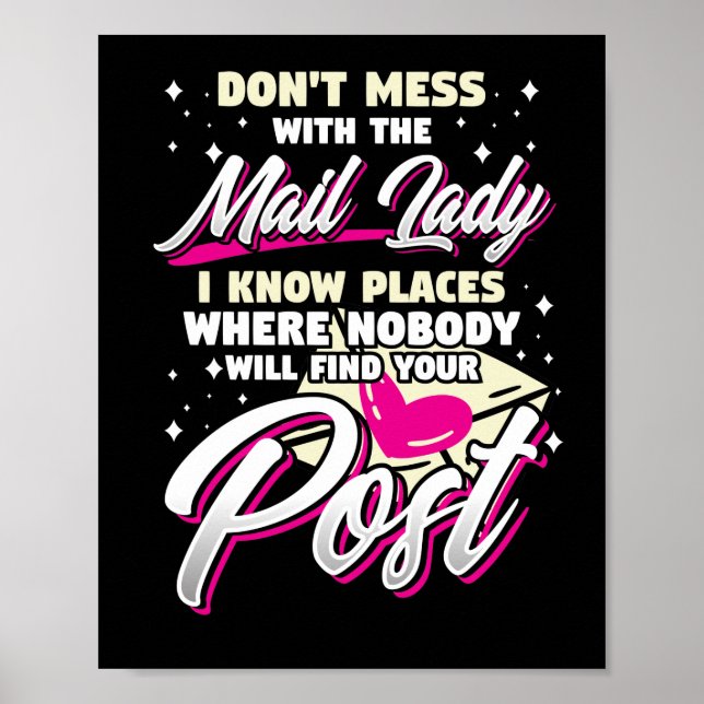 Affiche Les Femmes Postal Ne Mess Pas Avec La Mail Lady (Devant)