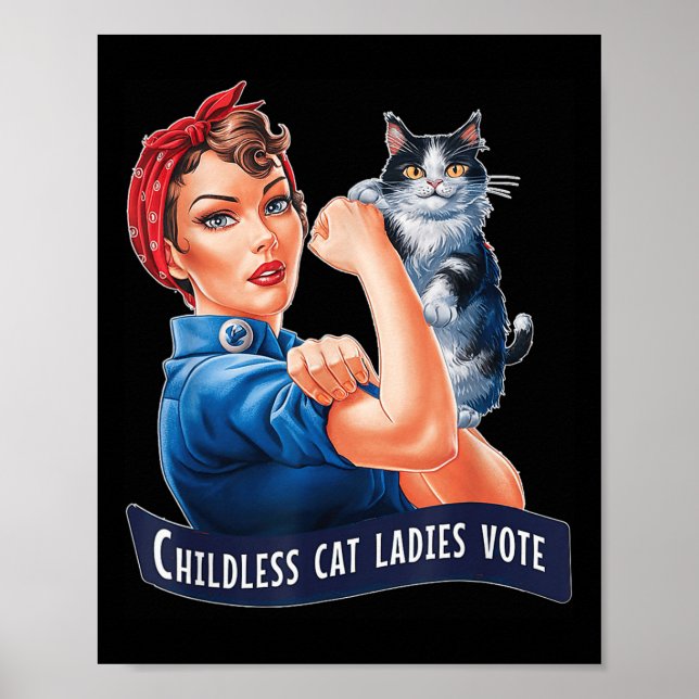 Affiche Les Femmes Sans Enfants Votent Roise Le Reveter Le (Devant)