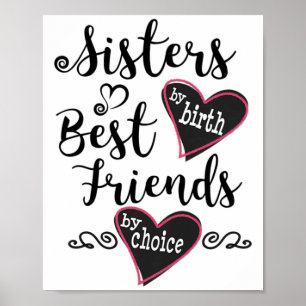Affiche Les femmes soeurs mignonnes par naissance Meilleur