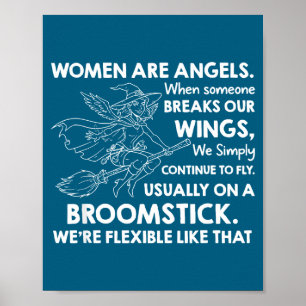 Affiche Les femmes sont des anges quand quelqu'un casse no