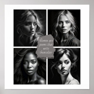 Affiche Les femmes sont des poèmes qui s'écrivent elles-mê