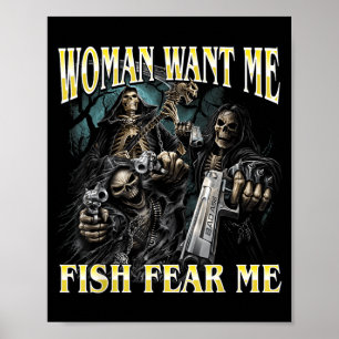Affiche Les femmes veulent du poisson craignent drôle de s
