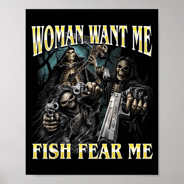 Affiche Les femmes veulent du poisson craignent drôle de s (Devant)