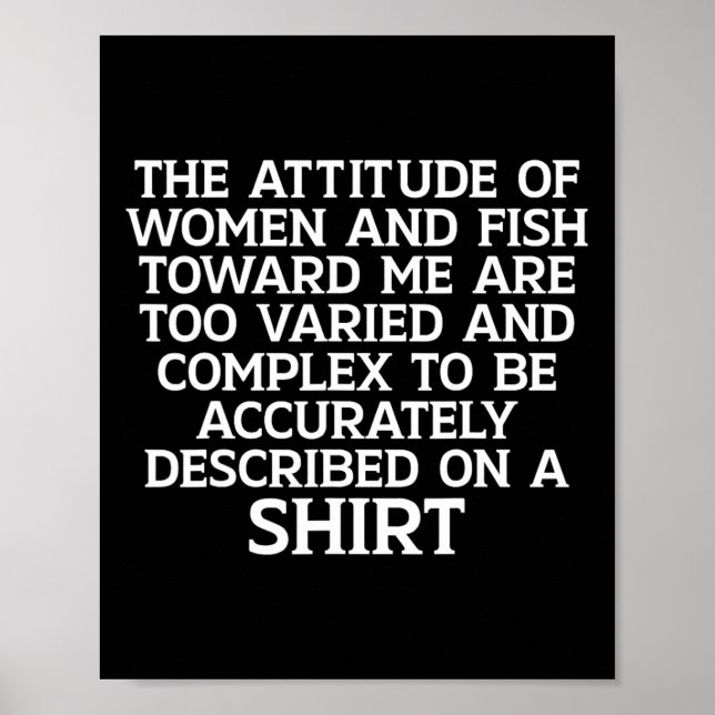 Affiche Les femmes veulent que je poisson drôle peur moi p (Devant)