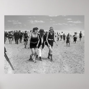 Affiche Les femmes violent la loi sur la décence des maill