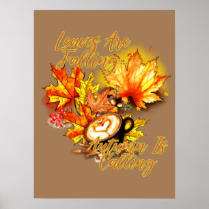 Affiche Les feuilles Tournent... L'automne appelle