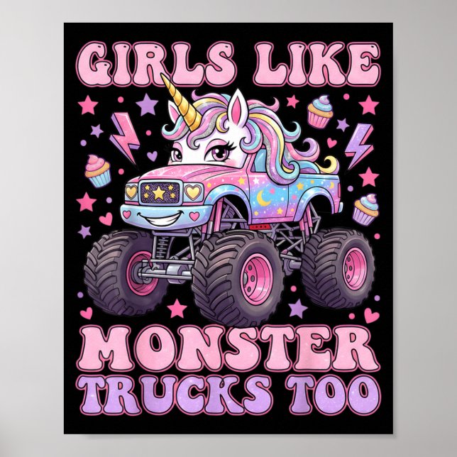 Affiche Les filles aiment aussi les monstres camions trop  (Devant)