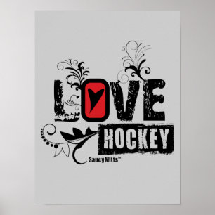 Affiche Les filles aiment le rasoir de hockey féminin