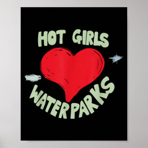 Affiche Les filles chaudes aiment les parcs aquatiques cœu