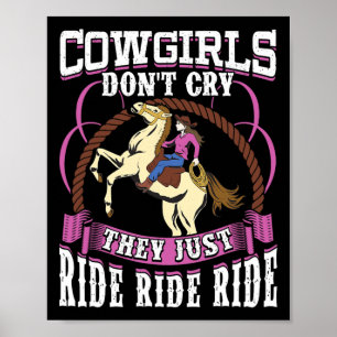 Affiche Les Filles Ne Pleurent Pas Un Cheval Drôle Qui Dit