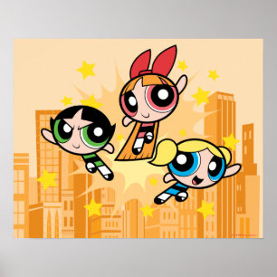 Affiche Les Filles Powerpuff Sauvent La Journée