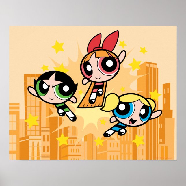 Affiche Les Filles Powerpuff Sauvent La Journée (Devant)