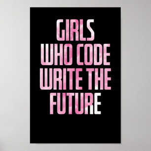 Affiche Les Filles Qui Codent Écrire Le Futur PC