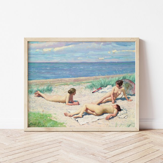 Affiche Les filles sur la plage | Paul Fischer (Créateur téléchargé)