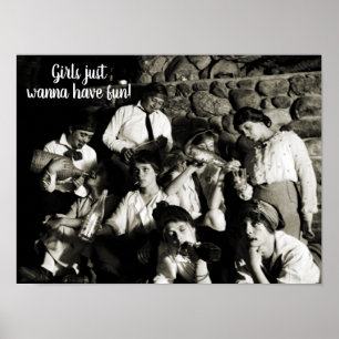 AFFICHE LES FILLES VEULENT JUSTE AVOIR DES BOISSONS FEMMES