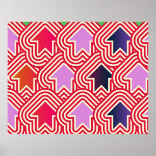 Affiche Les flèches d'art de bruit lèvent le bleu violet