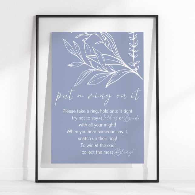 Affiche Les Fleurs De Périwinkle Placent Une Bague Sur Le  (Créateur téléchargé)