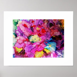Affiche Les fleurs magenta