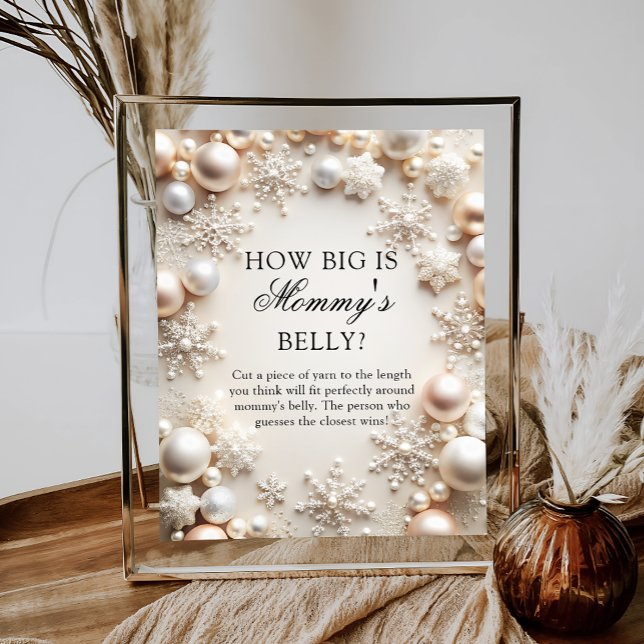 Affiche Les flocons de neige L'hiver à quel point le ventr (Créateur téléchargé)