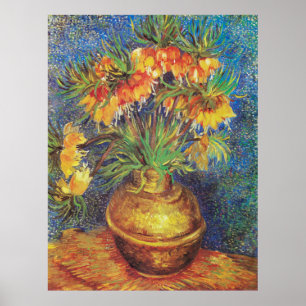 Affiche Les frères impériaux de Van Gogh dans un vase de c