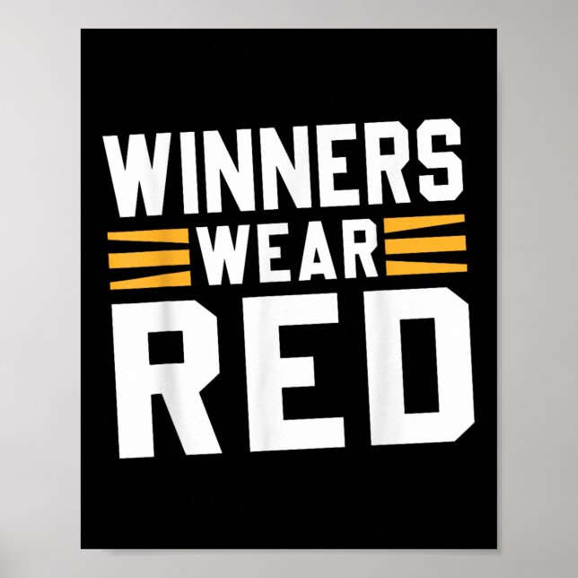 Affiche Les gagnants portent l'équipe rouge Couleur Camp d (Devant)