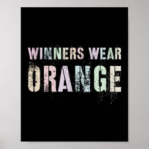Affiche LES GAGNANTS PORTENT L'ORANGE Summer Camp Team Cou
