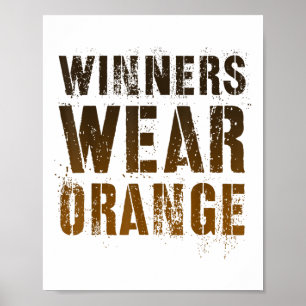 Affiche Les gagnants vintages portent Orange Summer Camp T
