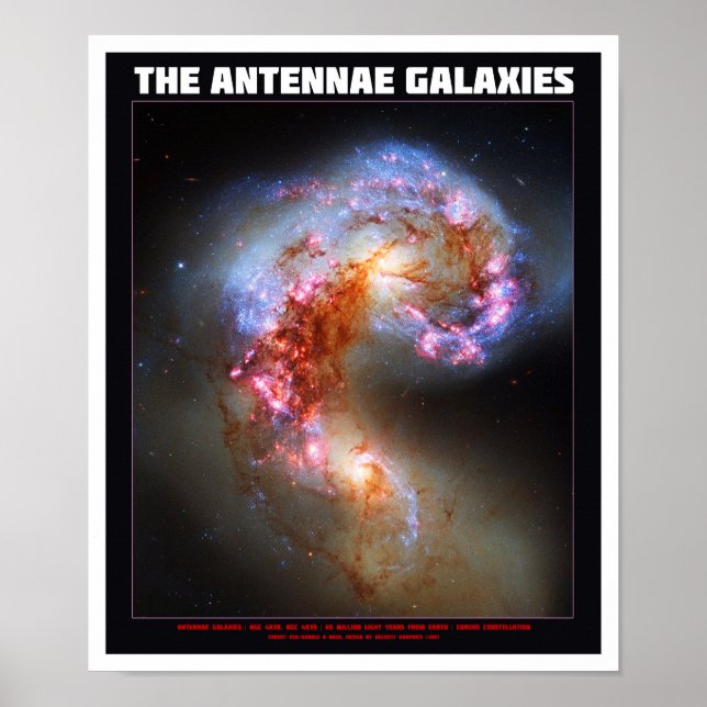 Affiche Les Galaxies Antennes (Devant)