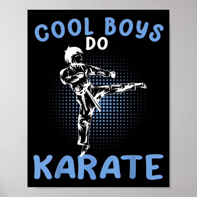 Affiche Les garçons cool font du karaté Karateka Arts mart (Devant)
