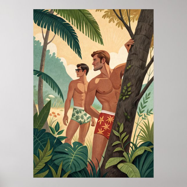 Affiche Les garçons de plage dans les bois (Devant)