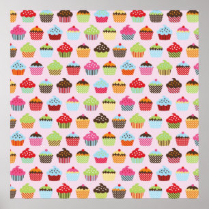 Affiche Les gâteaux mignons