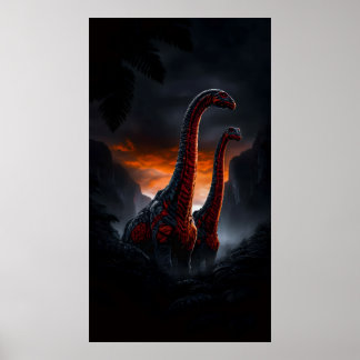 Affiche Les Géants du Coucher de Soleil