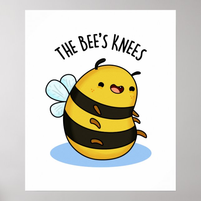 Affiche Les genoux des abeilles drôle Bumble Bee Pun (Devant)