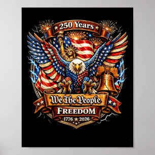 Affiche Les gens 250e anniversaire américain patriotique 4
