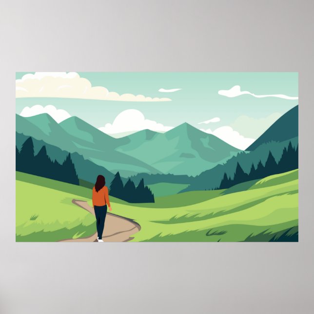 Affiche Les gens aiment le paysage (Devant)