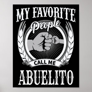 Affiche Les gens favoris m'appellent Abuelito Mexicain Esp