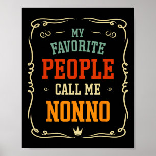 Affiche Les gens favoris m'appellent Fête des pères Nonno