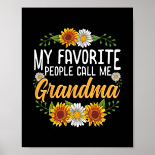 Affiche Les gens que j'aime m'appellent T-shirt grand-mère