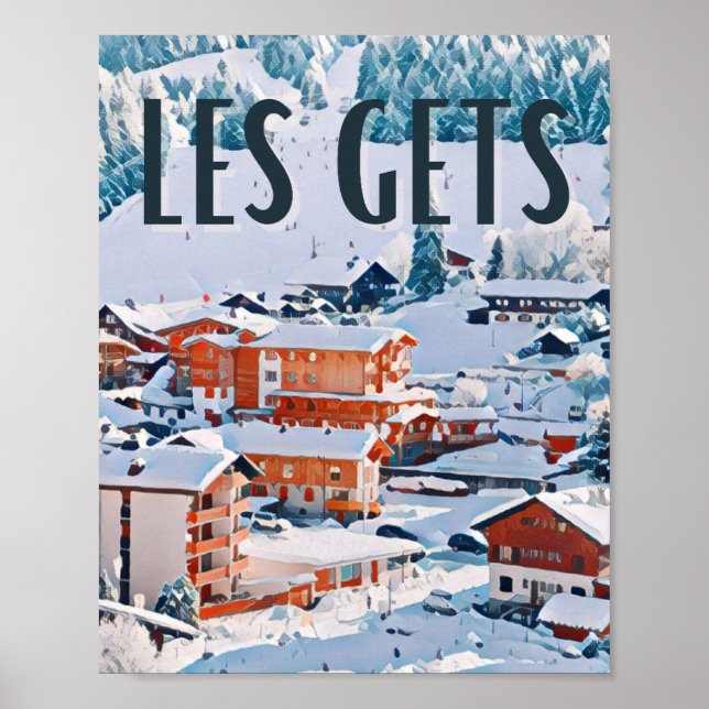 Affiche Les Gets Station de ski (Devant)