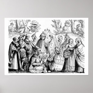 Affiche Les Gipsies fortune, after a woodcut dans Cosmo