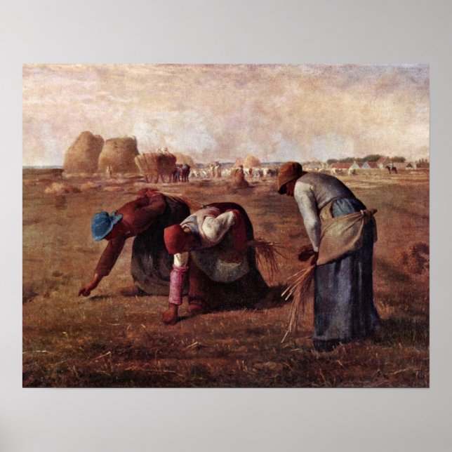 Affiche Les Gleaners de Jean-François Millet (Devant)