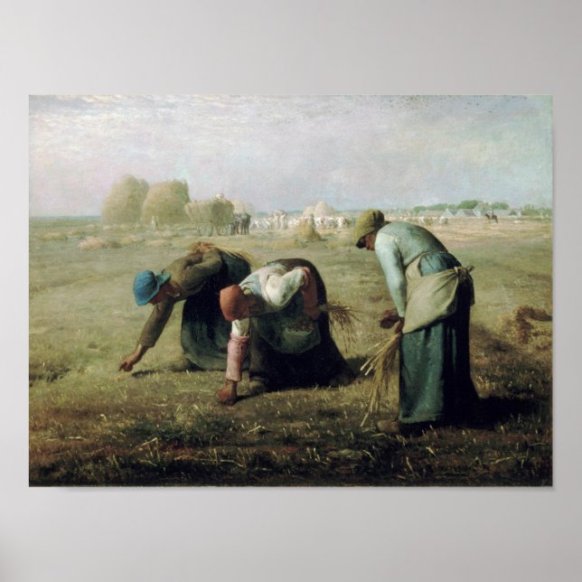 Affiche Les Gleaners, Jean-François Millet, 1857 (Devant)