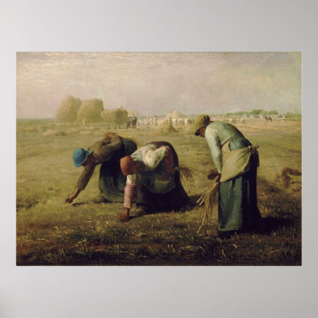 Affiche Les Gleaners par Jean-François Millet 1857 (Devant)