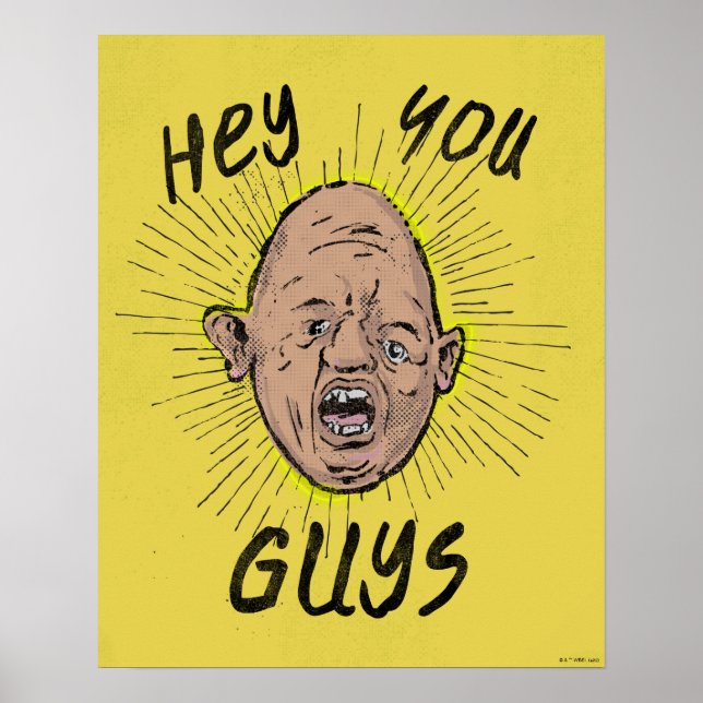 Affiche Les Goonies Sloth Doodle "Hey les gars" (Devant)