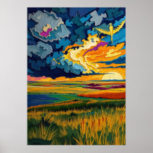 Affiche Les grandes plaines - Horizon sans fin