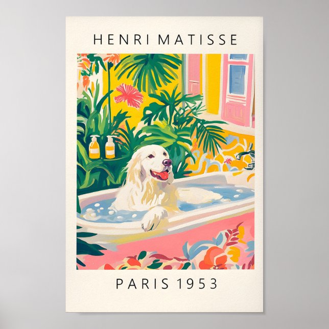 Affiche Les Grandes Pyrénées Dans La Baignoire, Matisse Wa (Devant)