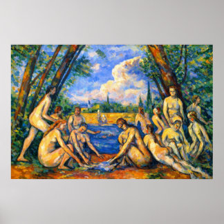 Affiche Les Grands Baigneurs de Paul Cézanne